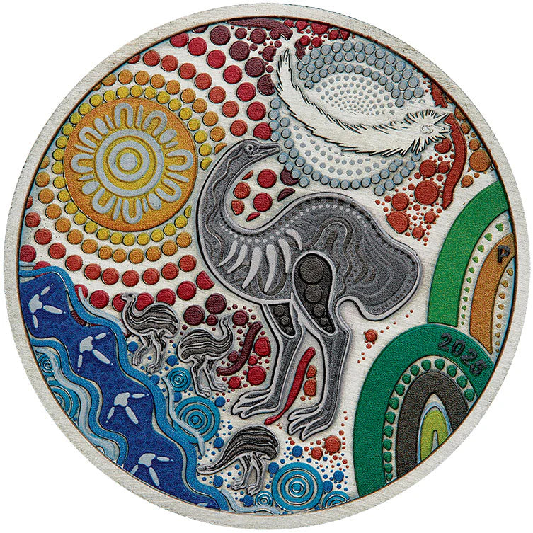 2025 $2 Emu Utingat 2oz Silver Coin