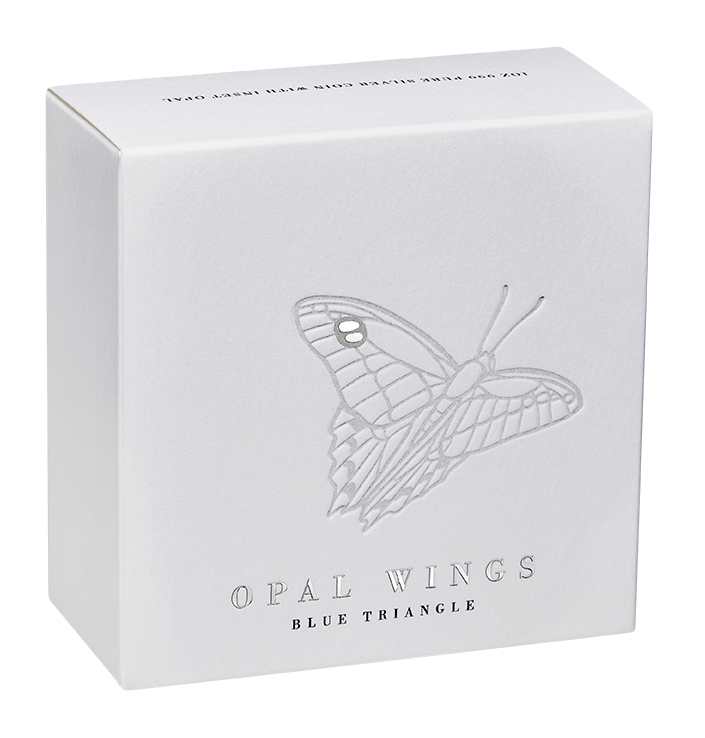NEW RELEASE - 2026 Australian Opal Wings- Blue Triangle 1oz Silver Proof Coin
