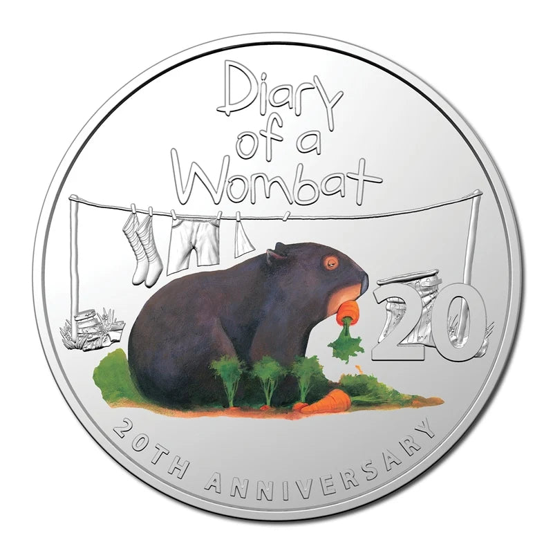 2022 Diary of a Wombat UNCIRCULATED 20c coin