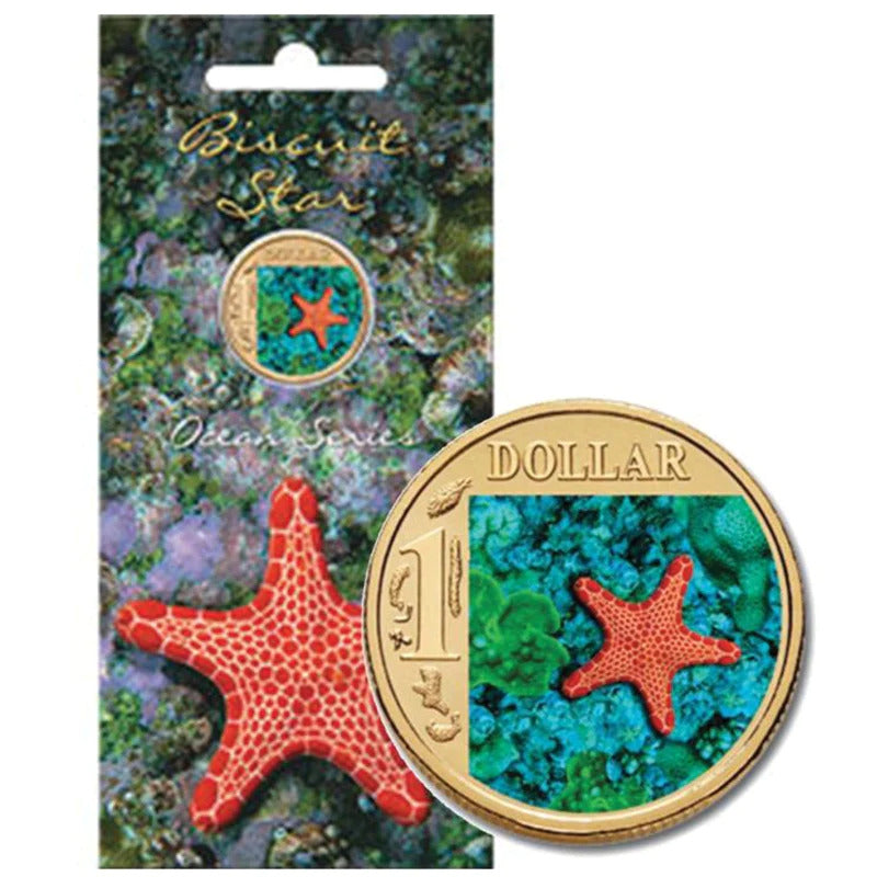 2007 $1 Ocean Series Biscuit Star Carded Coin