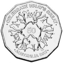 2010 AUSTRALIA DAY 50C CIRCULATED