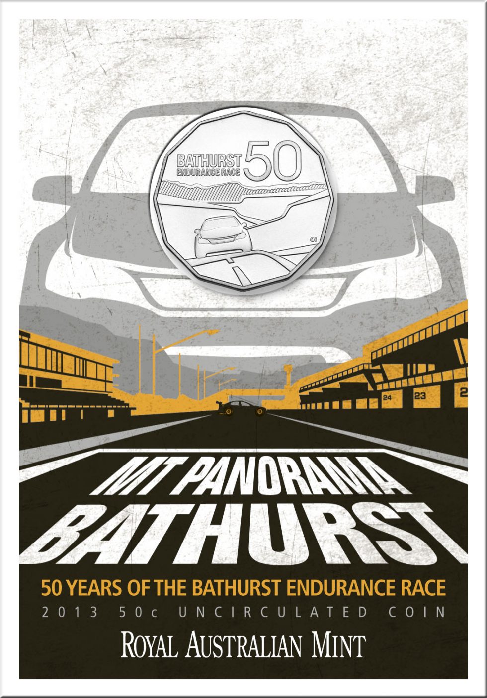 50c 2013 Mt Panorama Bathurst Endurance Race Carded UNC
