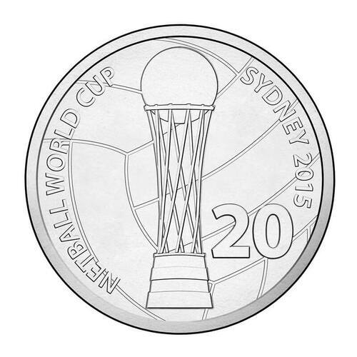 2015 20c Netball World Cup uncirculated 20c coin
