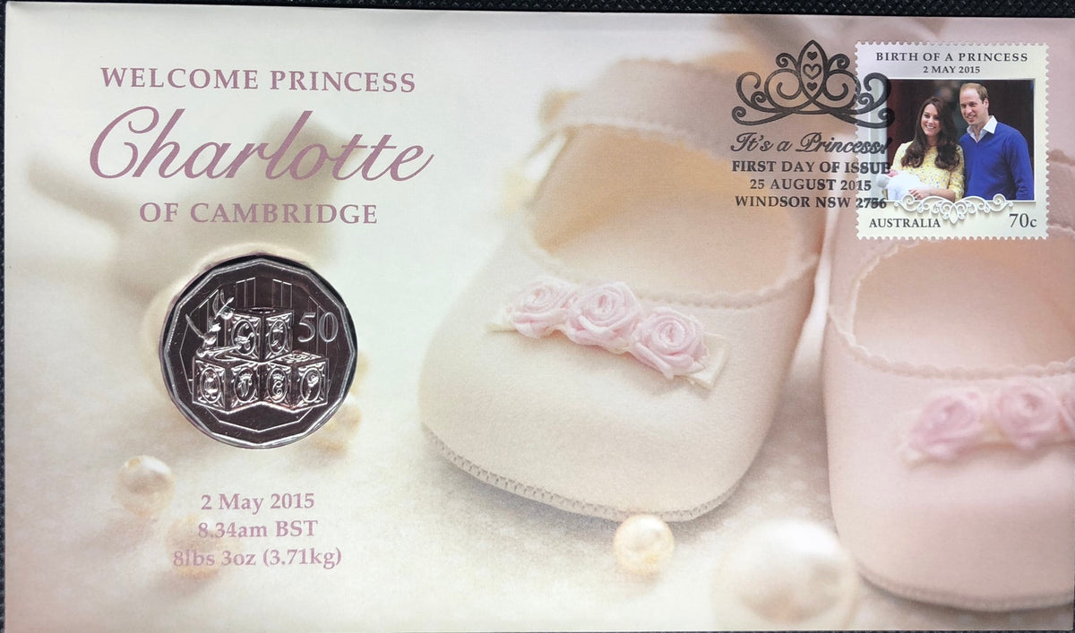 2015 50c Welcome Princess Charlotte of Cambridge PNC