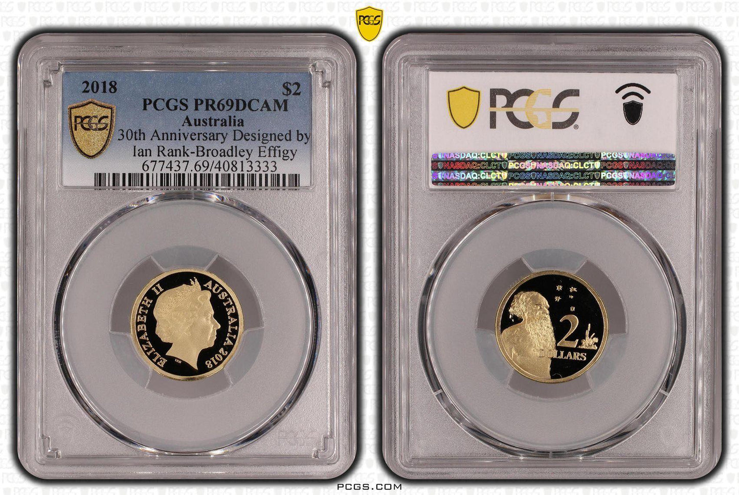 2018 PCGS PR69 30th Anniversary $2 - Designed by Ian Rank Broadley