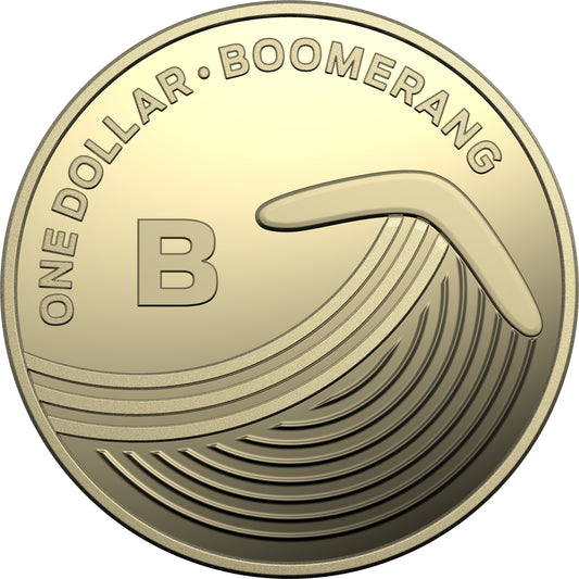 2019 GREAT AUSSIE COIN HUNT - B - BOOMERANG  - UNC $1