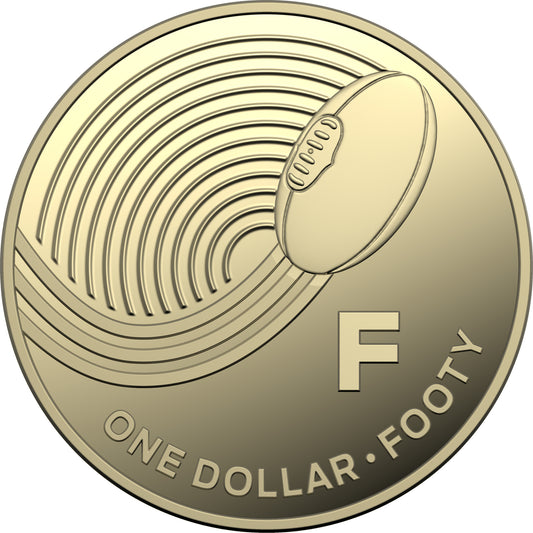 2019 GREAT AUSSIE COIN HUNT - F - FOOTY  - UNC $1