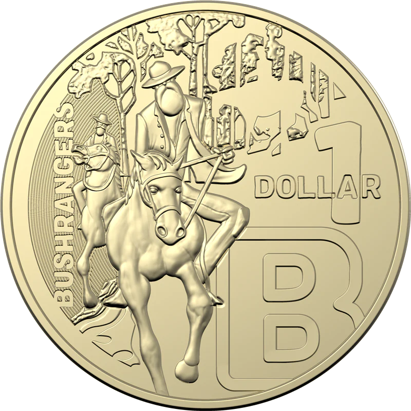 2022 GREAT AUSSIE COIN HUNT 3 - "B" BUSHRANGER - $1 CIRCULATED COIN