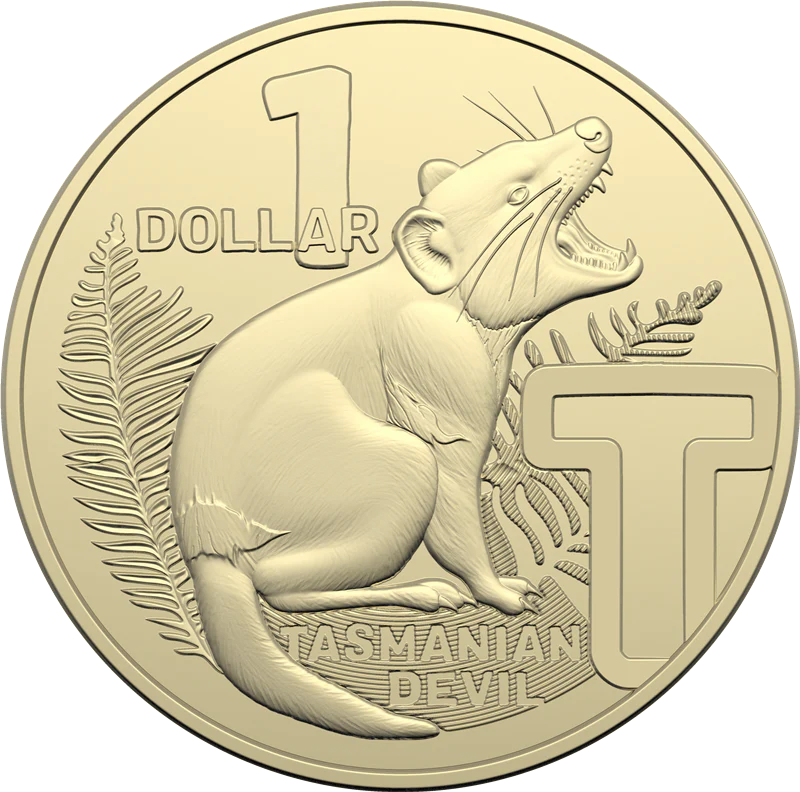 2022 GREAT AUSSIE COIN HUNT 3 - "T" TASMANIAN DEVIL - $1 CIRCULATED COIN