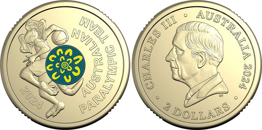 2024 PARIS PARALYMPICS UNC $2 COIN
