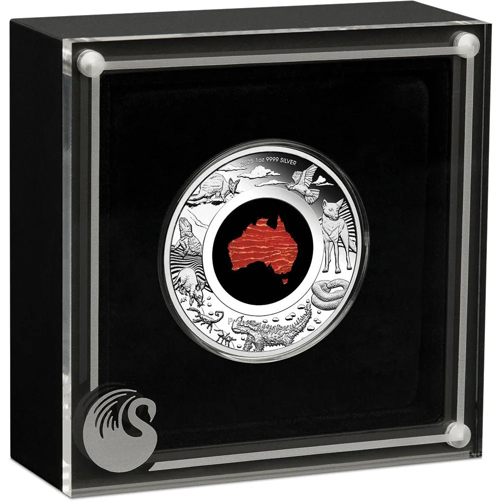 2025 PERTH MINT GREAT SOUTHERN LAND Snakeskin Jasper 1 Oz Silver Coin $1 Australia