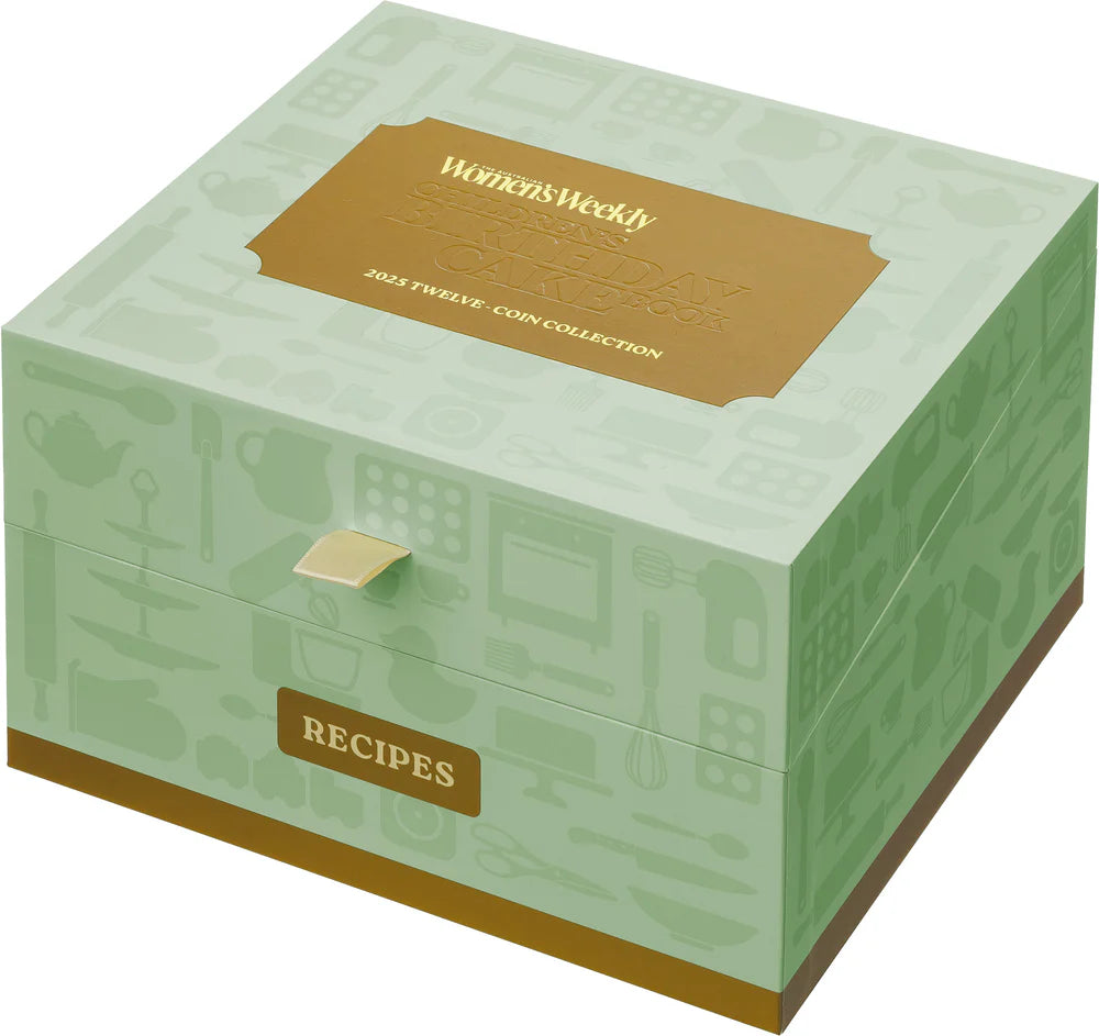 Australian womens weekly Birthday Cake 2025 Twelve-Coin Premium Recipe Box Collection