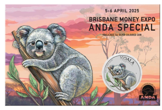 2025 1oz Koala - ANDA Special Silver Coloured Coin