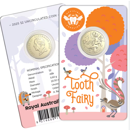 2025 TOOTH FAIRY CARD - $2 UNCIRCULATED COIN