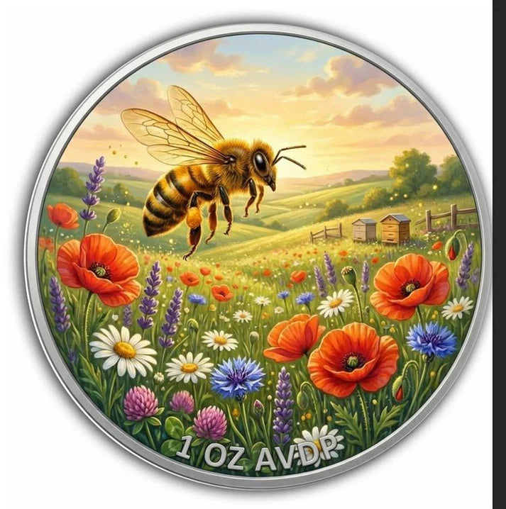 PRE ORDER - 2026 Ultimate Honeybees 1oz bi-metal .999 Copper with Crystals