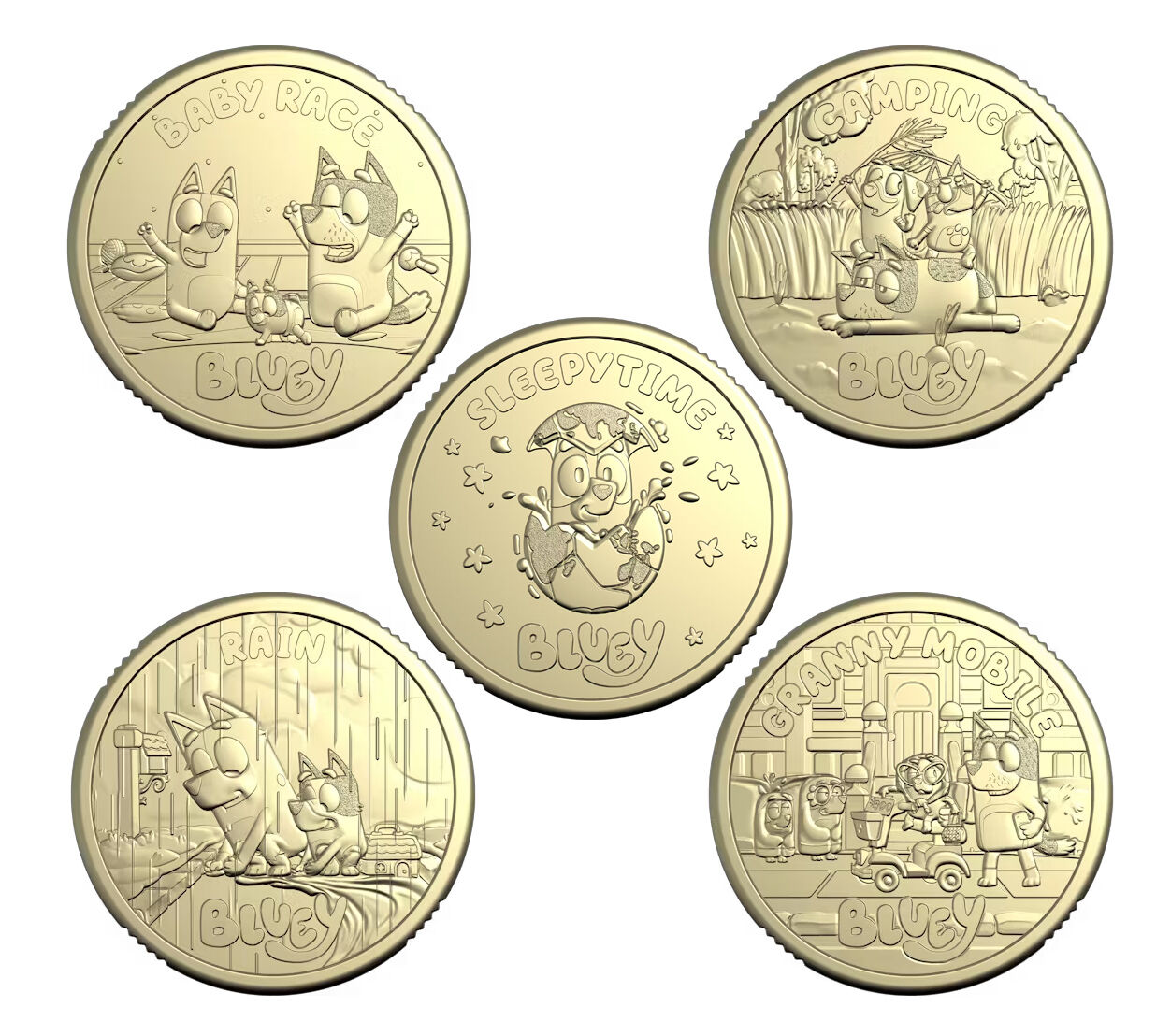 2026 BLUEY - set of 5 uncirculated $2 coins