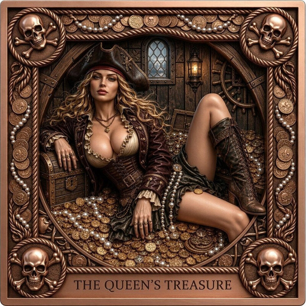 PRE ORDER - The Queen's Treasure Colorized 5 oz Copper Bar