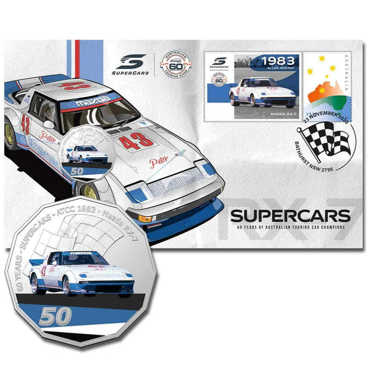 60 Years of Supercars 2020 50c Mazda RX-7 PNC