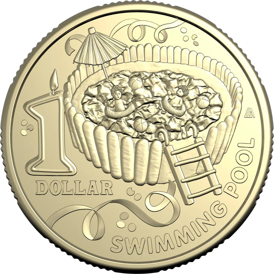 2025 $1 Swimming Pool Australian Women's Weekly Birthday Cake Uncirculated Coin - NO CARD