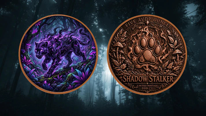 PRE ORDER - Shadow Stalker Colorized 5 oz Copper Round