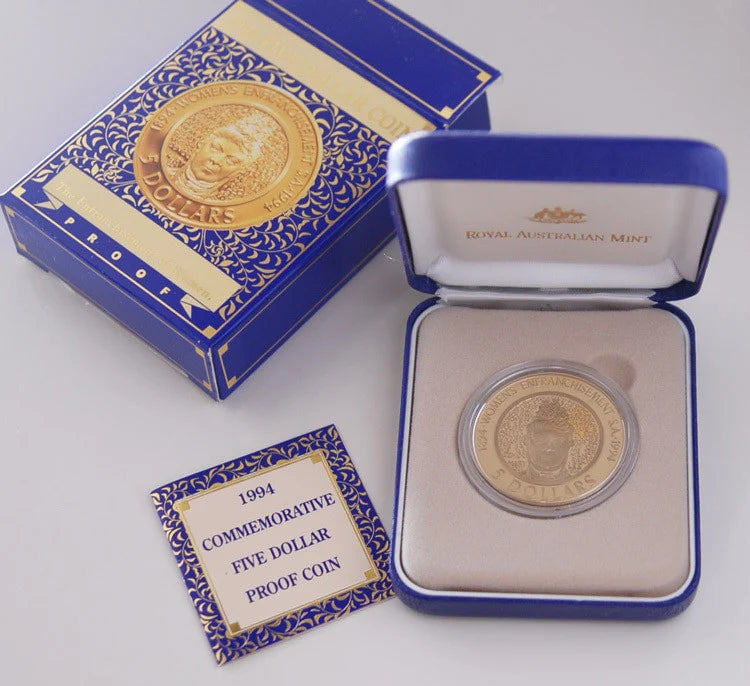 1994 The Enfranchisement of Women Proof $5 Coin