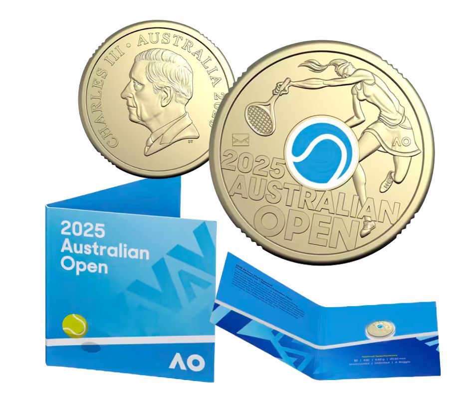 2025 $2 Women’s Australian Open Privy Mark Coin in Folder