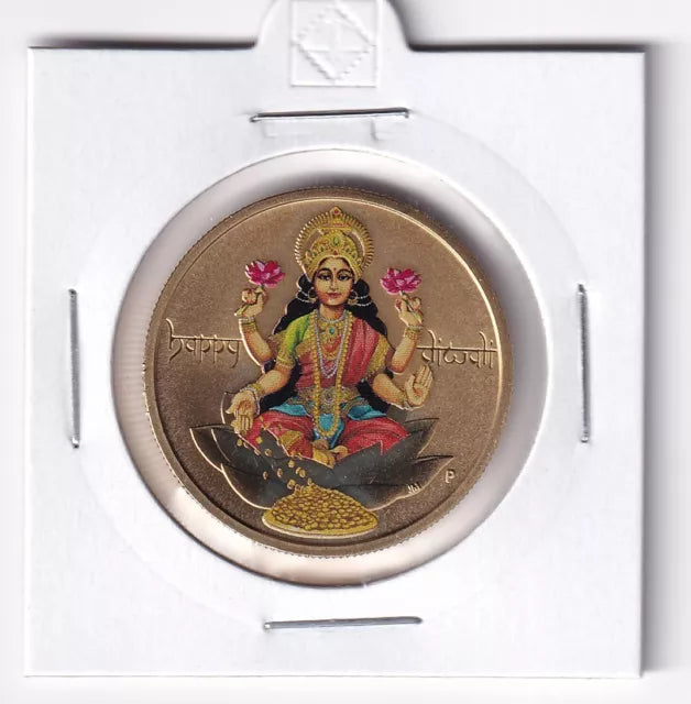 2019 Tuvalu Happy Diwali $1 dollar Coin