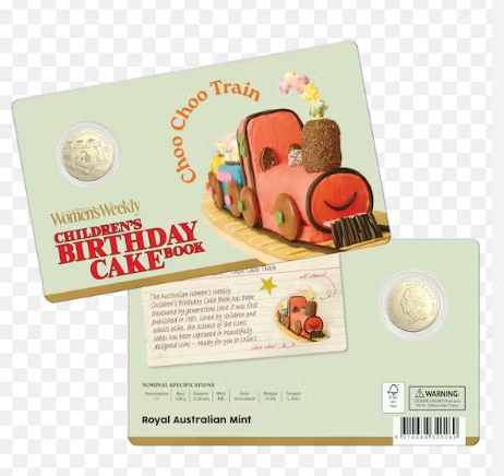 2025 WOMEN'S WEEKLY LOW MINTAGE "CHOO CHOO TRAIN" $1 COIN ON RAM CARD