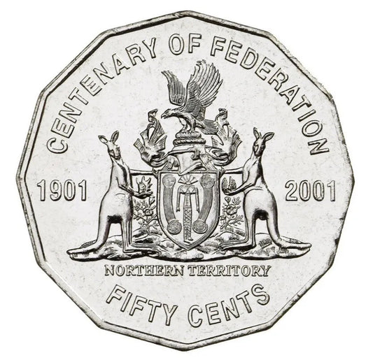 2001 CENTENARY OF FEDERATION - NORTHERN TERRITORY - 50c - CIRCULATED