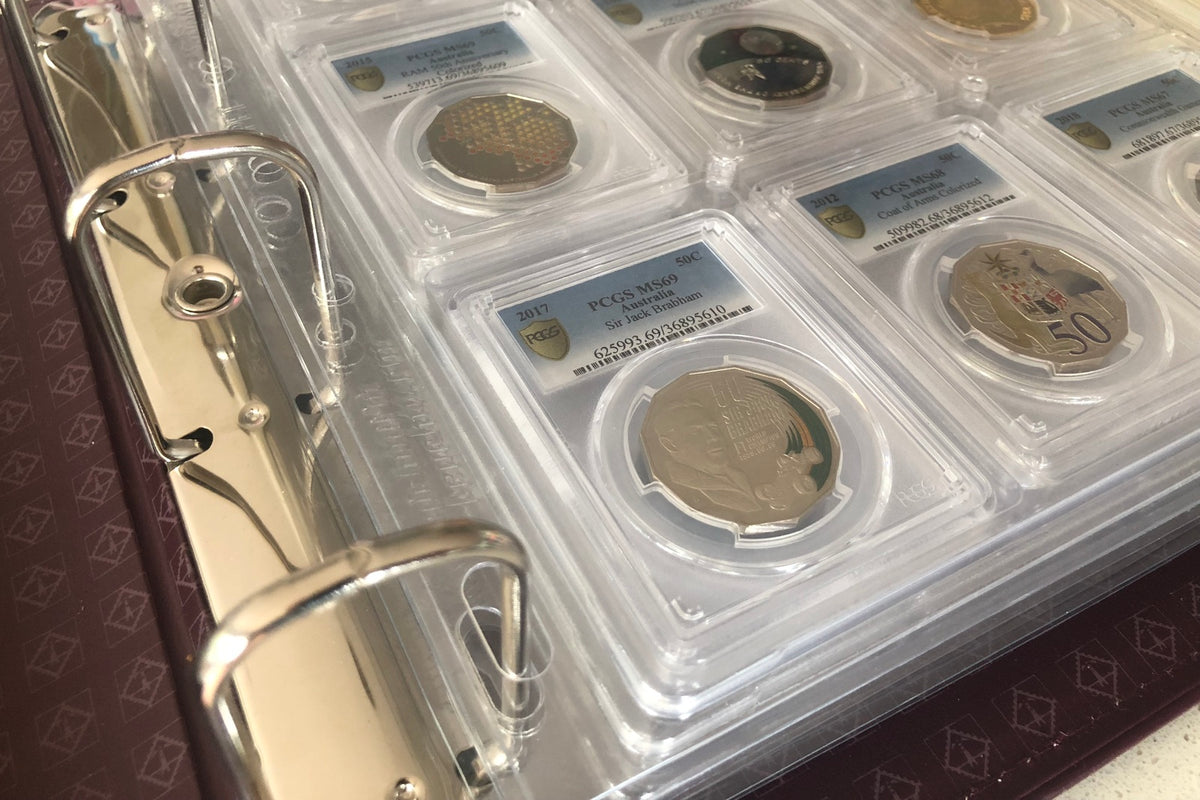 ENCAP SLAB - 9x Graded Coins Slab Album Sheet (2pk) Lighthouse Album Sleeve for Slabbed Coins