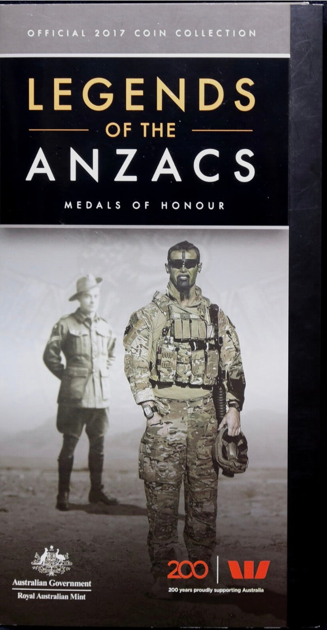 2017 Legends of the Anzacs 15 coin folder collection