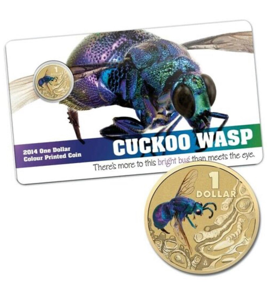 2014 Cuckoo wasp coloured $1 carded