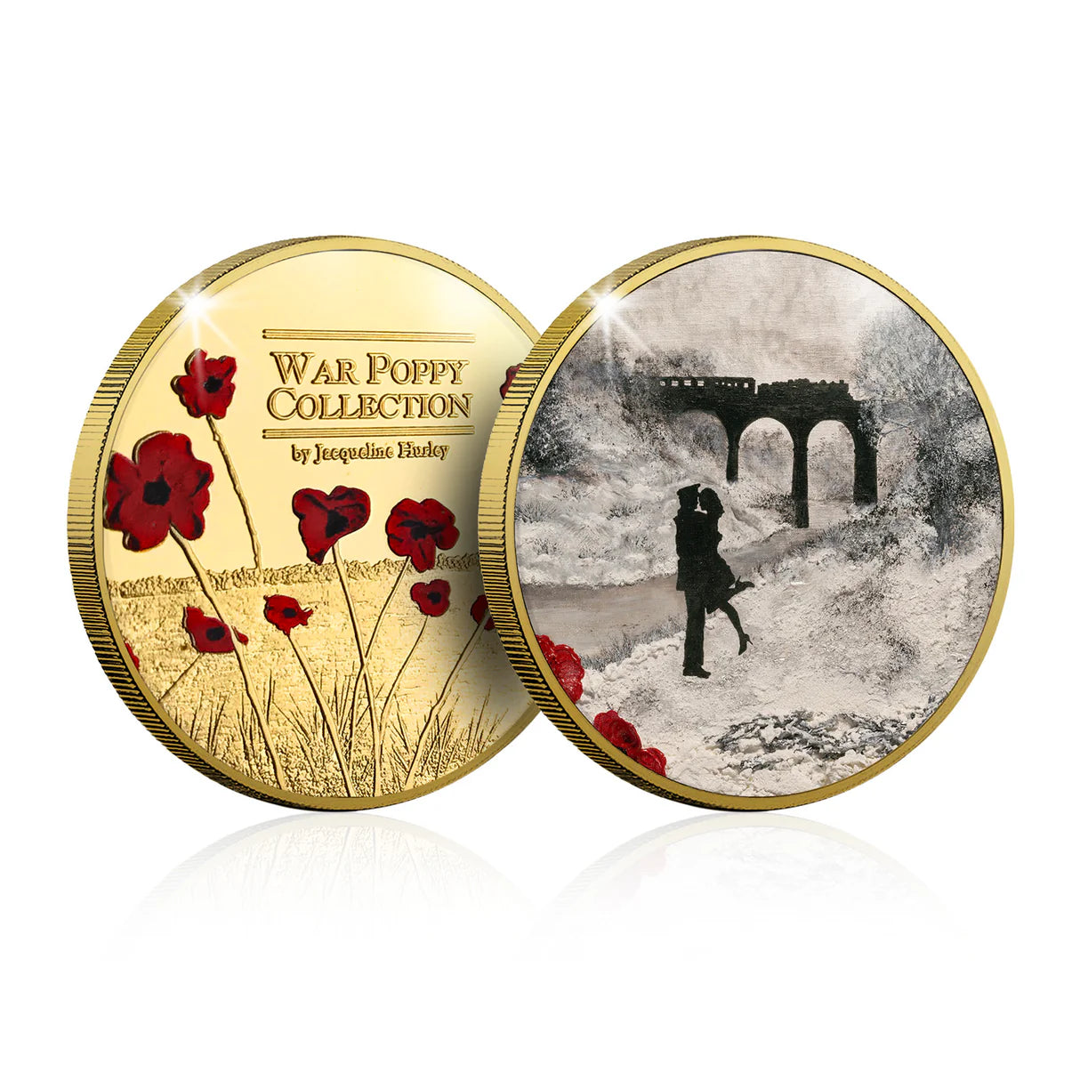 War Poppy Home for Chrismas Gold-plated Prooflike Commemorative