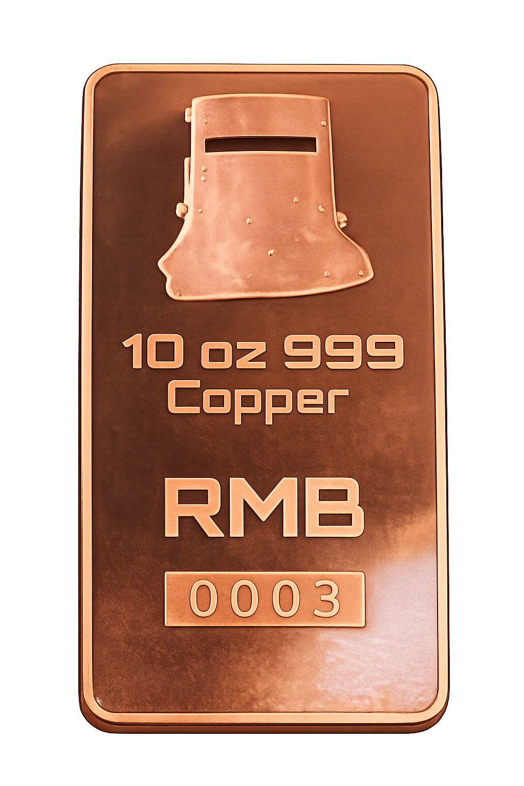 Extra Large 10oz 999 Copper Bullion Bar "Ned Kelly"