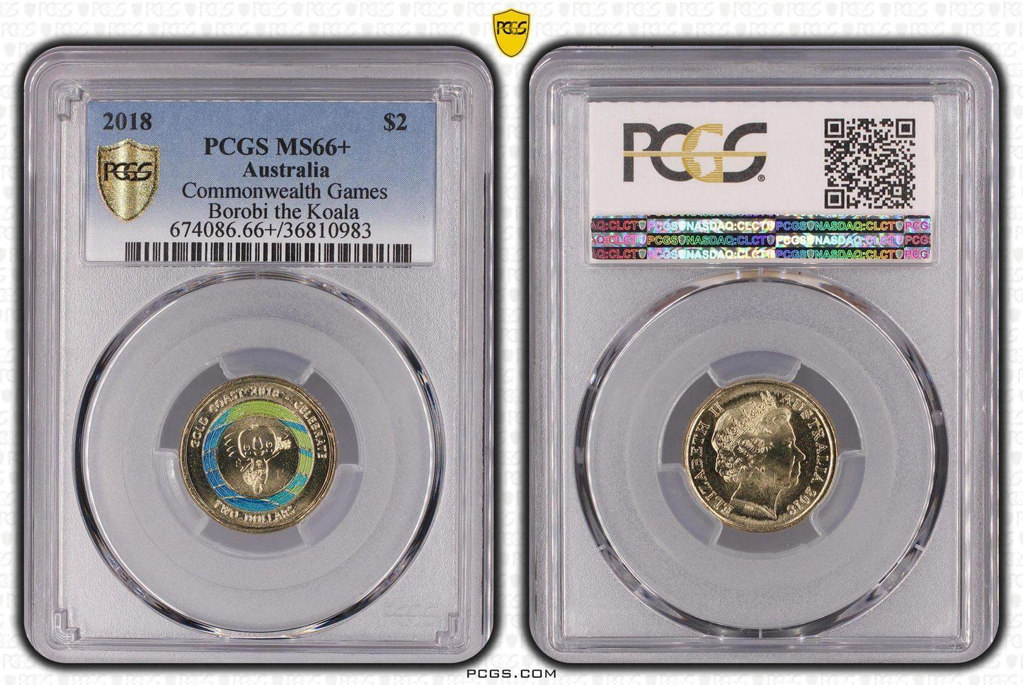 2018 PCGS MS66+ BOROBI - GOLD COAST COMMONWEATH GAMES