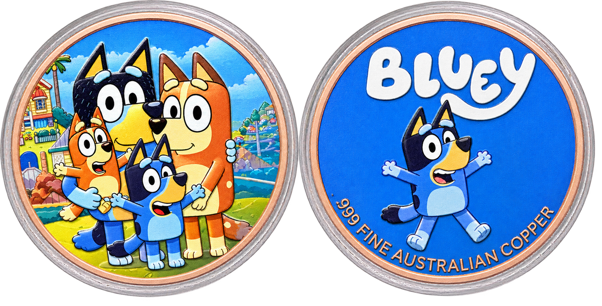 New Bluey and Family limited edition 1 Oz .999 copper