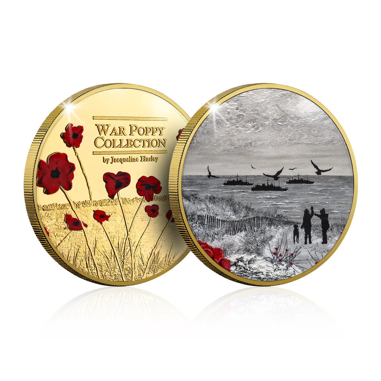 War Poppy 'I Saw Three Ships' Gold-plated Prooflike Commemorative