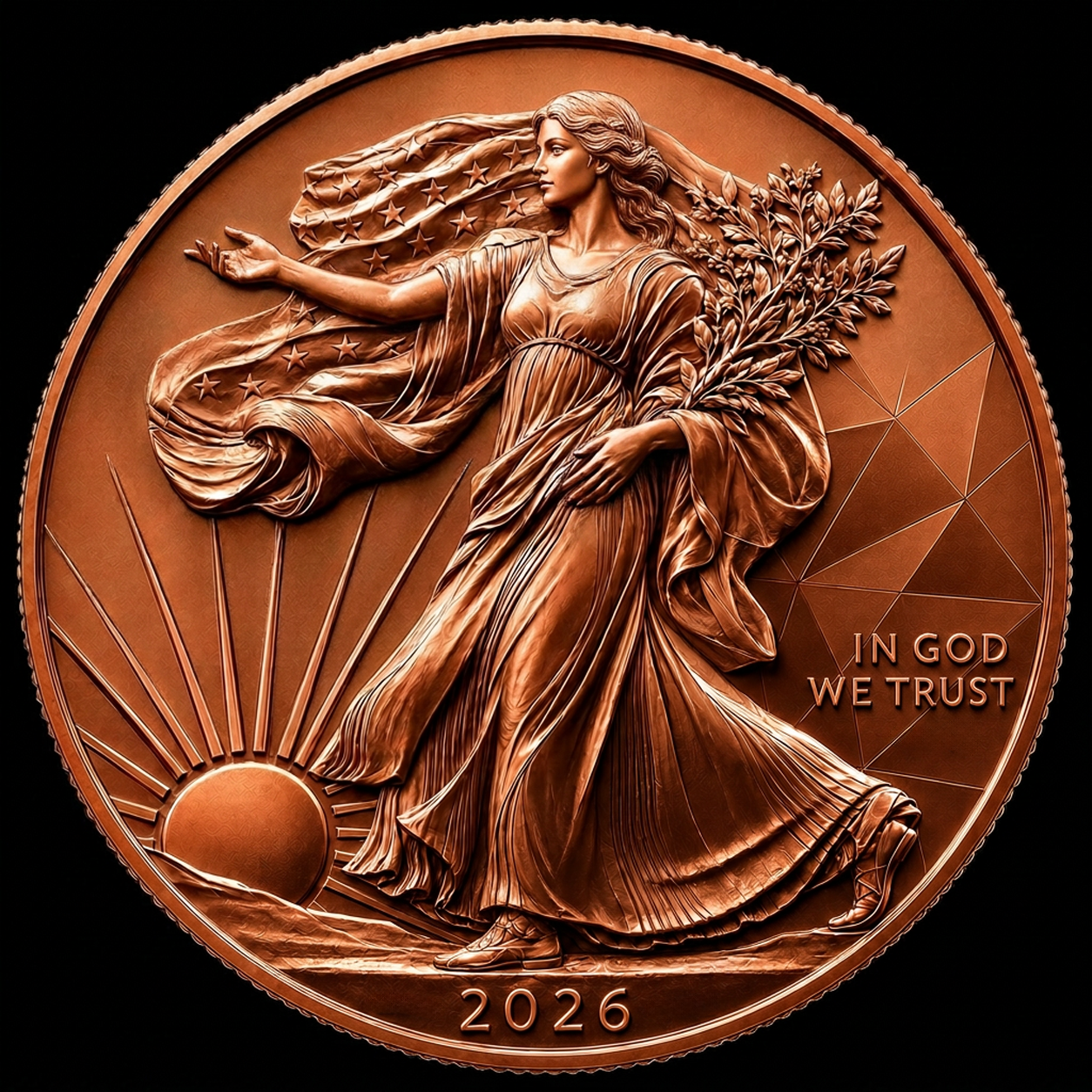 PRE ORDER - 2026 Liberty Eagle Copper 1 AVDP oz .999 Fine Copper Round