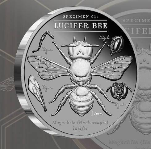 NEW RELEASE - Australia's Dark Bees - 2026 Lucifer Bee 2oz Black Proof Coin