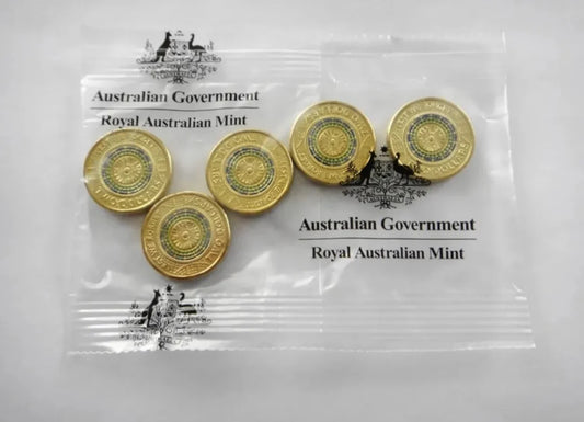 2017 LEST WE FORGET MOSIC $2 RAM BAG 5 UNCIRCULATED COINS