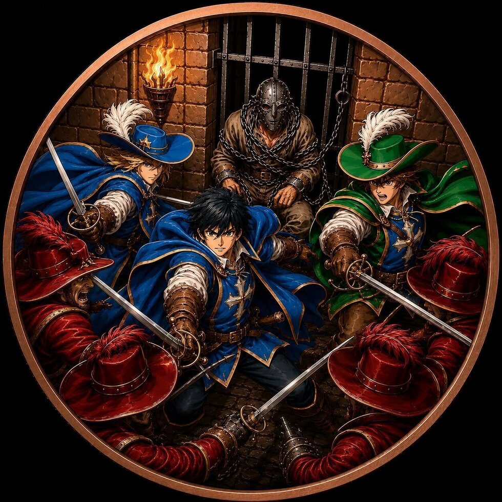 PRE ORDER - Man in the Iron Mask 5 oz Copper Medal