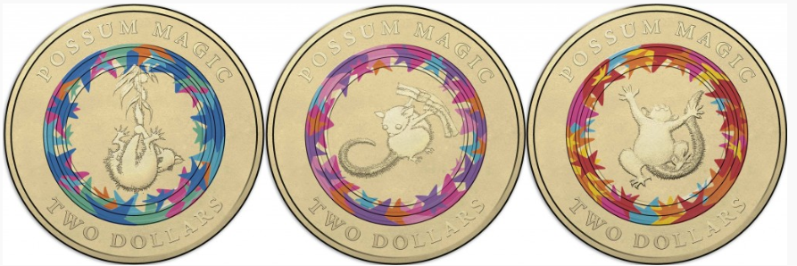 2017 POSSUM MAGIC SET OF 3 $2 CIRCULATED