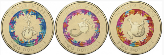 2017 POSSUM MAGIC SET OF 3 $2 CIRCULATED