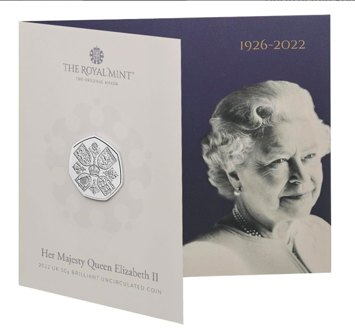 2022 UK HER MAJESTY QUEEN ELIZABETH II 50p Brilliant Uncirculated Coin