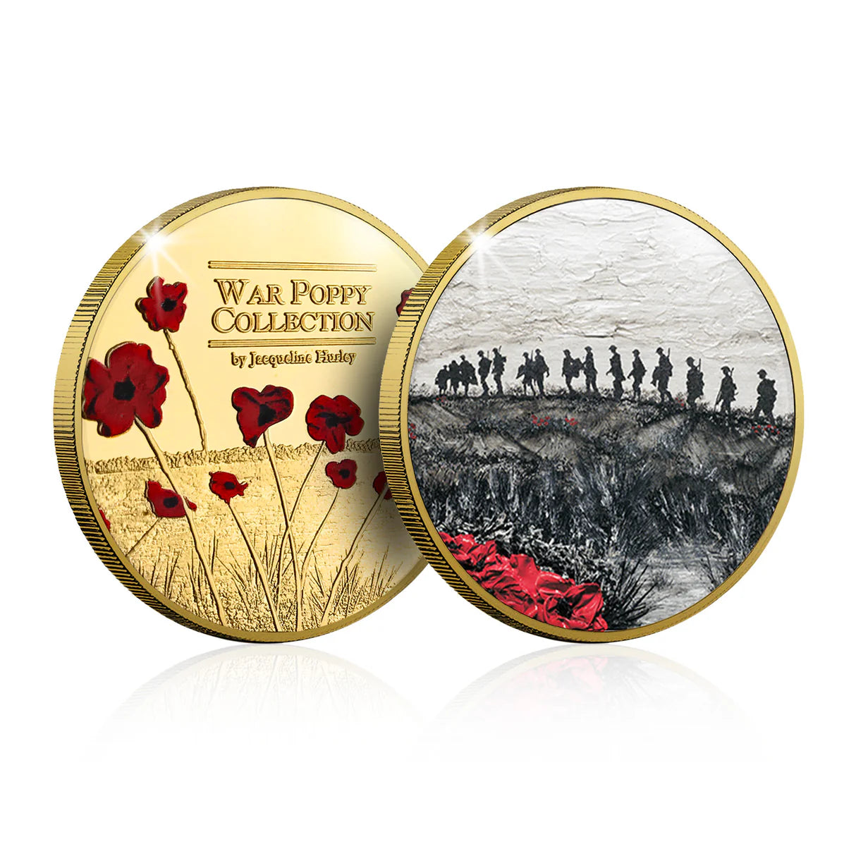 War Poppy 'Where the Tommies Go' Gold-plated Prooflike Commemorative