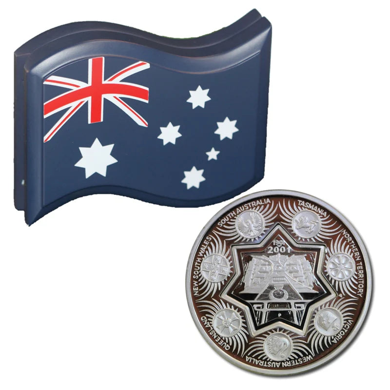 2001 Centenary of Federation Holey Dollar and Dump Silver Proof Coin