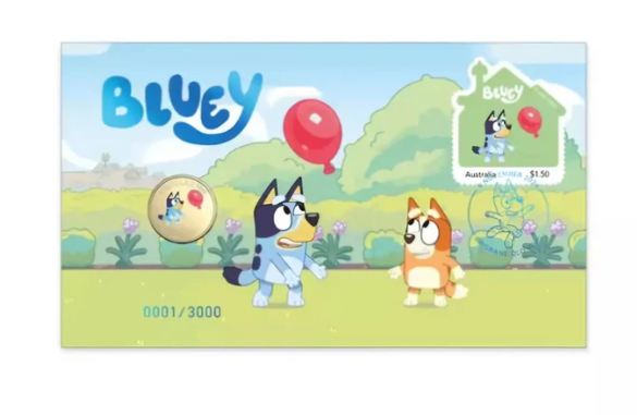 Bluey 2024 Limited Edition Coloured Coin Postal Numismatic Cover (PNC) 2120/3000