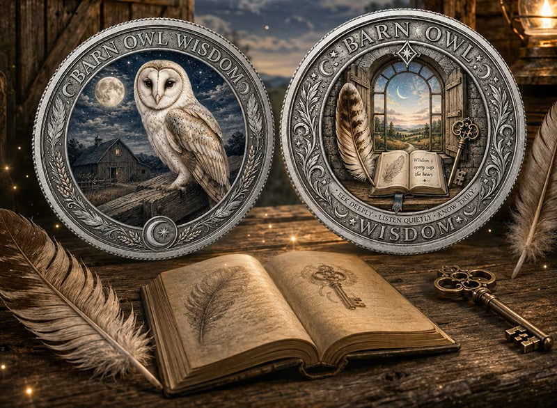 Barn Owl Wisdom commemorative collectable