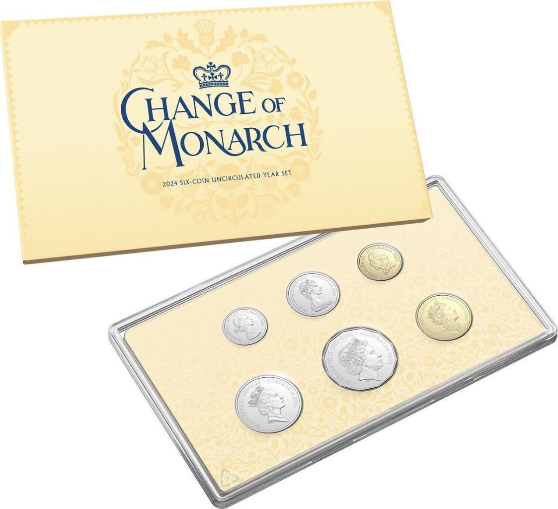 2024 CHANGE OF MONARCH 6 COIN SET FEATURING KING CHARLES III EFFIGY