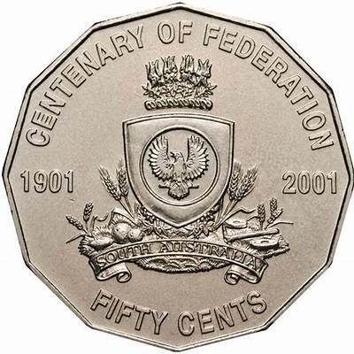 2001 CENTENARY OF FEDERATION - SOUTH AUSTRALIA - 50c - CIRCULATED